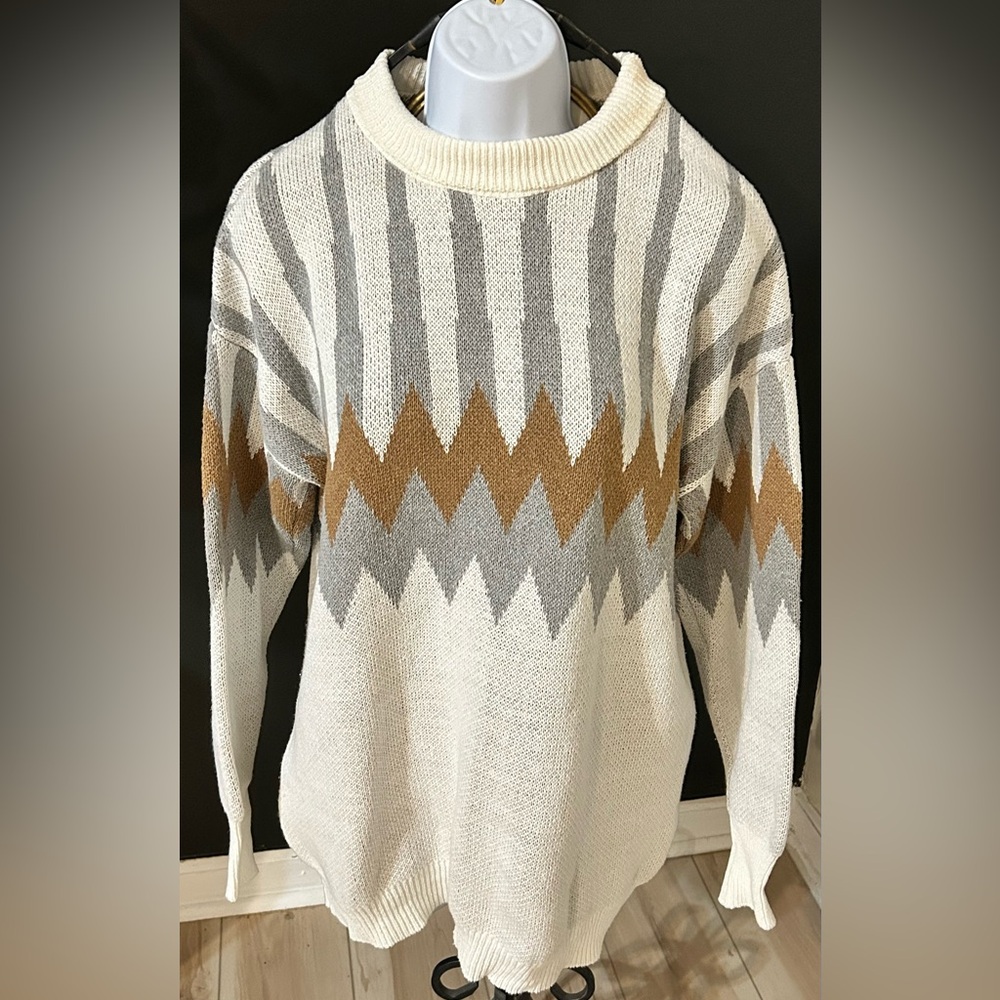 NWOT..Cozy Cotton Oversized Knit Pullover Sweater Women’s size small - Picture 2 of 13